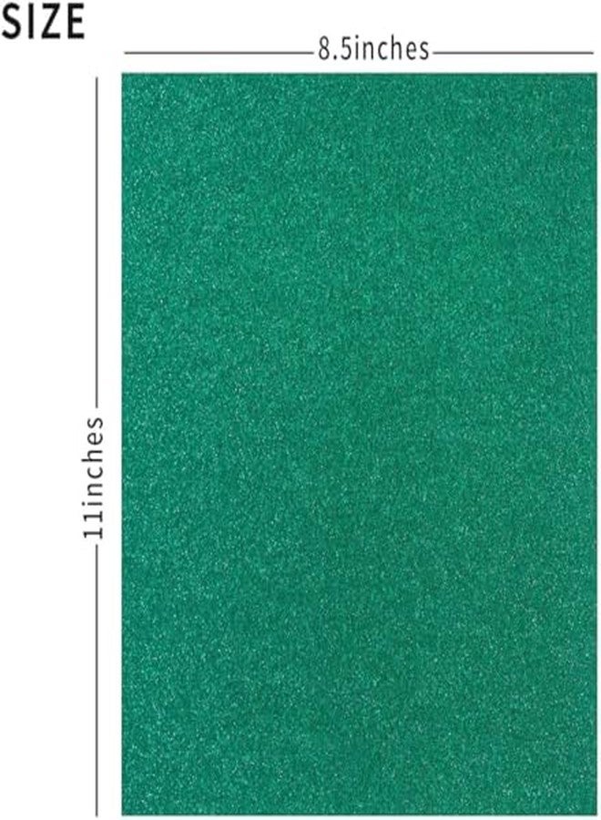 Eclet A4 Glitter Foam Sheet Sparkles Green Color, for Art & Craft, Decoration, Gift Wrapping, Scrapbooking, Craft Project, Etc - Image 2